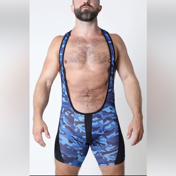 CELLBLOCK13 Other - CELLBLOCK13 Blue Ajax Camo Mesh Singlet